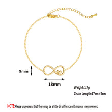 将图片加载到图库查看器，Chereda Trendy 925Sterling Silver Infinity Heart Bracelet Friendship Bracelet For Bridesmaid gifts
