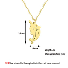 将图片加载到图库查看器，Stainless Steel Gold Unicorn Necklace For Women Cartoon Dolphin Cute Lovely Sea Animal Choker Chocker Colier Jewelry
