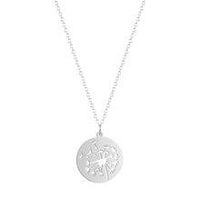 将图片加载到图库查看器，Dandelion necklace For Women Trendy Natural  Lucky WISH Stainless Steel Metallic Plant Amulet Boho Trendy Chokers
