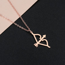 将图片加载到图库查看器，Stainless Bow and Arrow  Necklace For Women Lovers Best Gifts Archery Archer Love Gelectrocardiogram Romantic Colier
