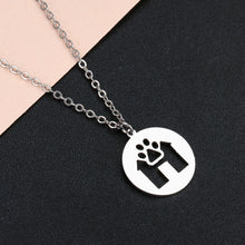 将图片加载到图库查看器，Stainless Steel Cat Chokers Cute Delicate Statement Necklaces Tassut Cat And Dog Paw Print House Animal Pet Jewelry
