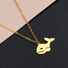 将图片加载到图库查看器，Stainless Steel  Dolphin Shark Necklace For Women Man Gold And Silver Color Pendant Necklace Engagement Fashion Jewelry
