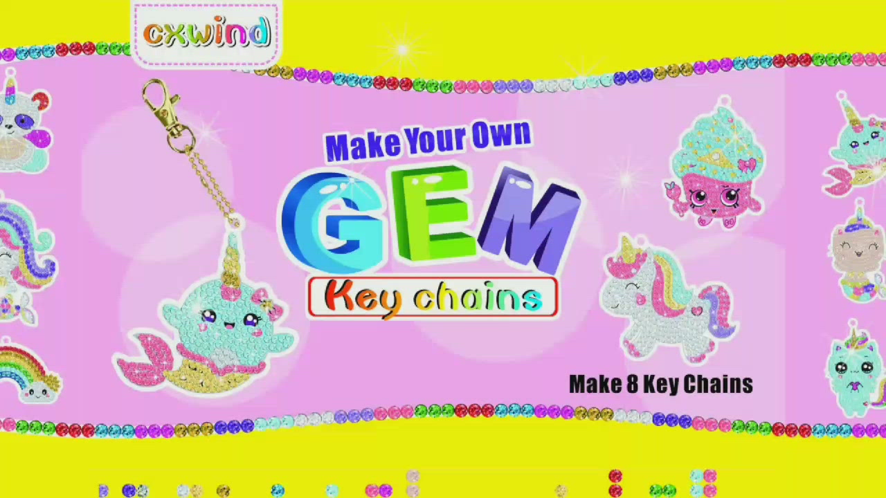 Big Gem Diamond Painting Kit - Make Your Own GEM Keychains - 5D Diamon –  Cheredajewelry