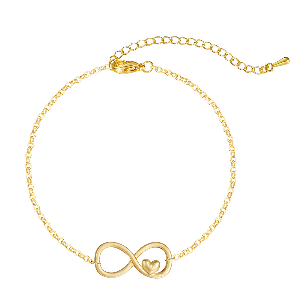 Chereda Trendy 925Sterling Silver Infinity Heart Bracelet Friendship Bracelet For Bridesmaid gifts