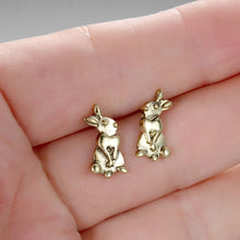 将图片加载到图库查看器，Cute Antique Bunny Rabbit Earrings For Women Animal Minimalist Fashion Jewelry Birthday Party Gifts Alloy Zinc Brincos
