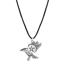 将图片加载到图库查看器，Raven Pentacle Pendant Celtics Knot Necklace Pentagram Jewelry Pagan Rope Chain Necklaces Wiccan Bird Vintage Jewelry
