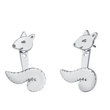 将图片加载到图库查看器，Chereda  Squirrel Dangle Ear Jackets Earrings Double Sided Statement Animal Earrings Women Piercing Jewelry Gifts for Teenage
